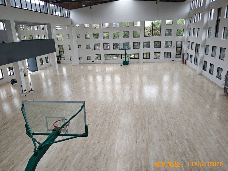 浙江寧波高新消防大隊籃球館運(yùn)動地板鋪裝案例4