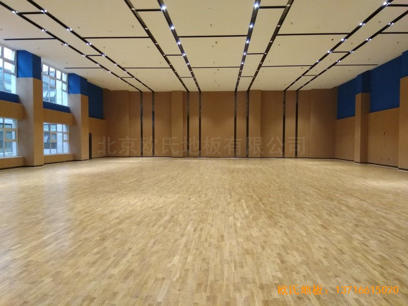 山東臨沂掌舵會所運動館運動木地板鋪設(shè)案例0