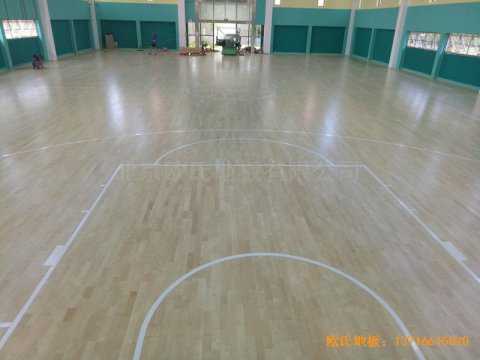 寧波至城學?；@球館體育木地板安裝案